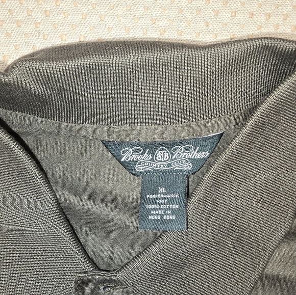 Brooks Brothers Polo Shirt Extra Large Olive Green 100 %Cotton - Picture 6 of 8